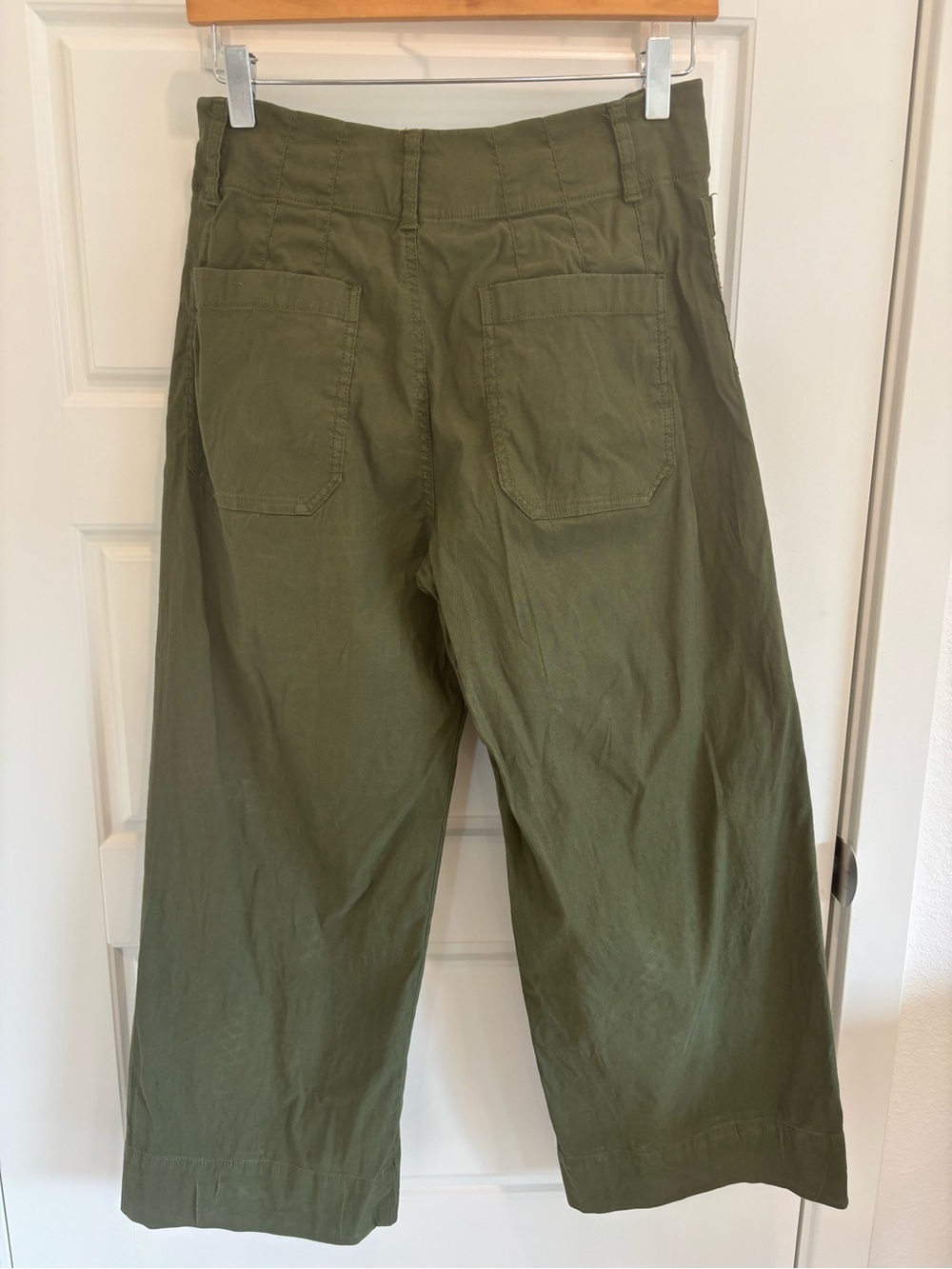 Olive green Anthropologie Maeve Colette crop pants 28 petite - Picture 4 of 5